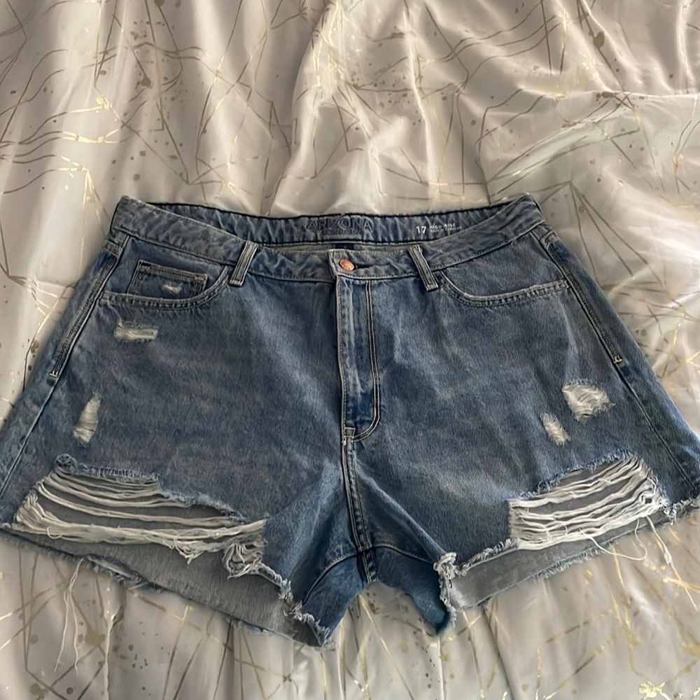 High Rise Ripped Shorts